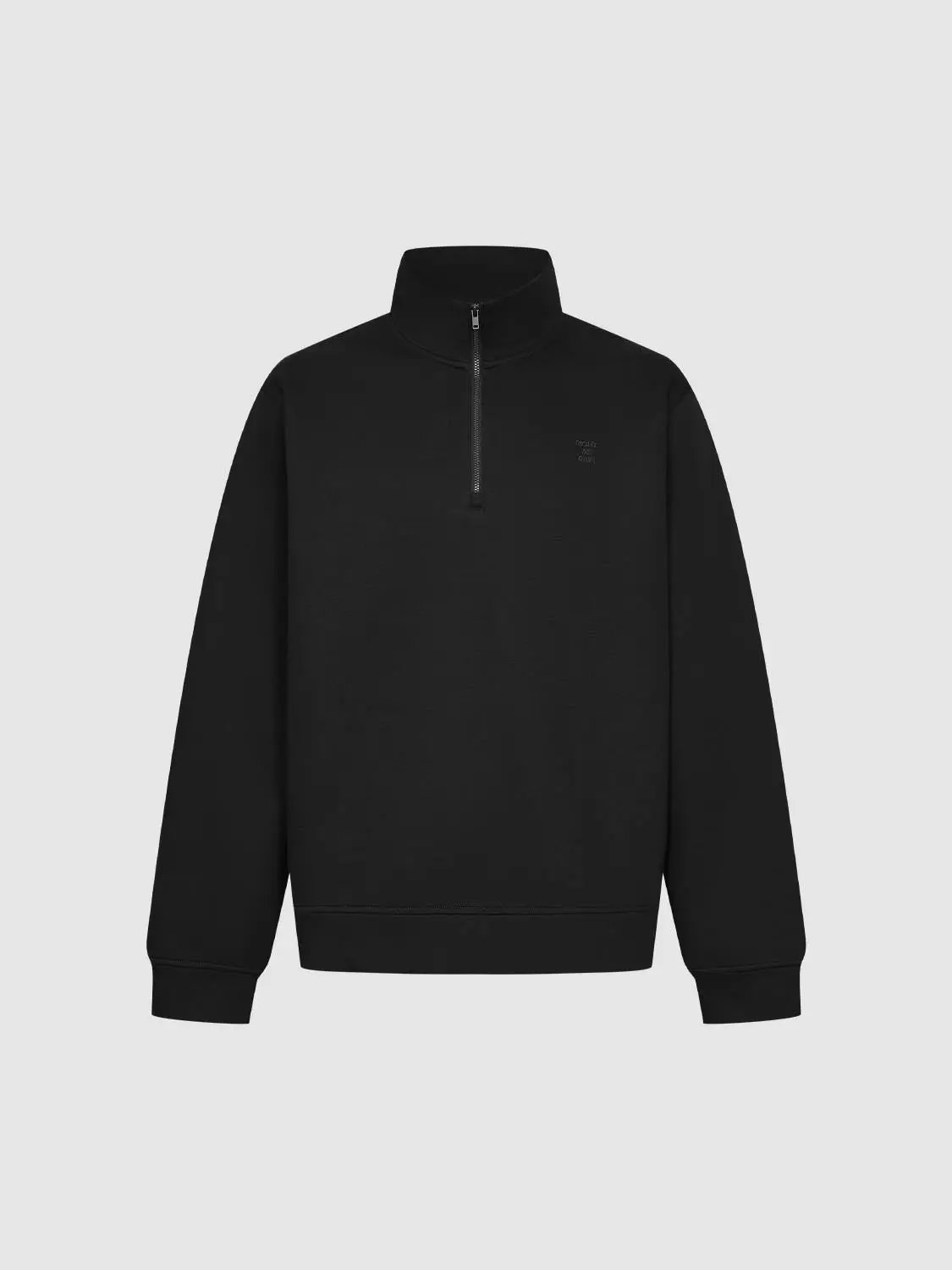 Half-Zip Long Sleeve Cotton Blend Sweatshirt