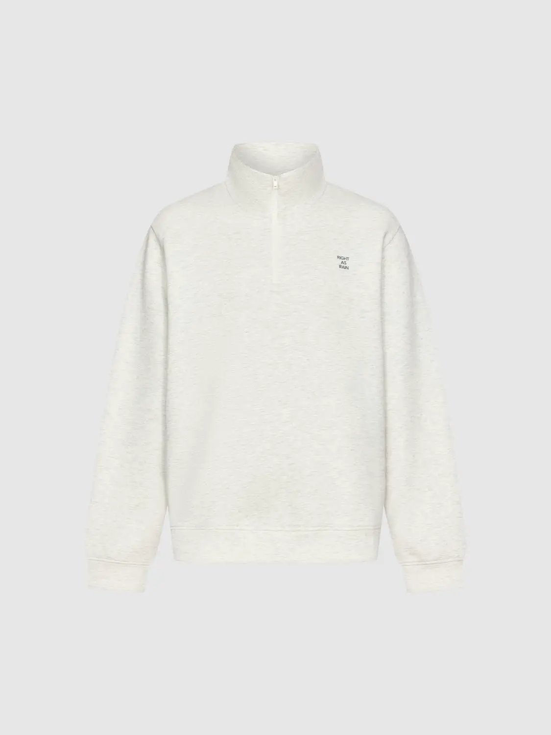 Half-Zip Long Sleeve Cotton Blend Sweatshirt