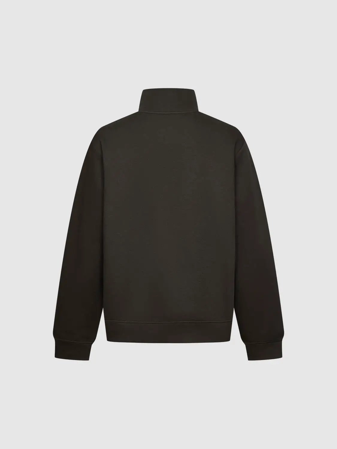 Half-Zip Long Sleeve Cotton Blend Sweatshirt