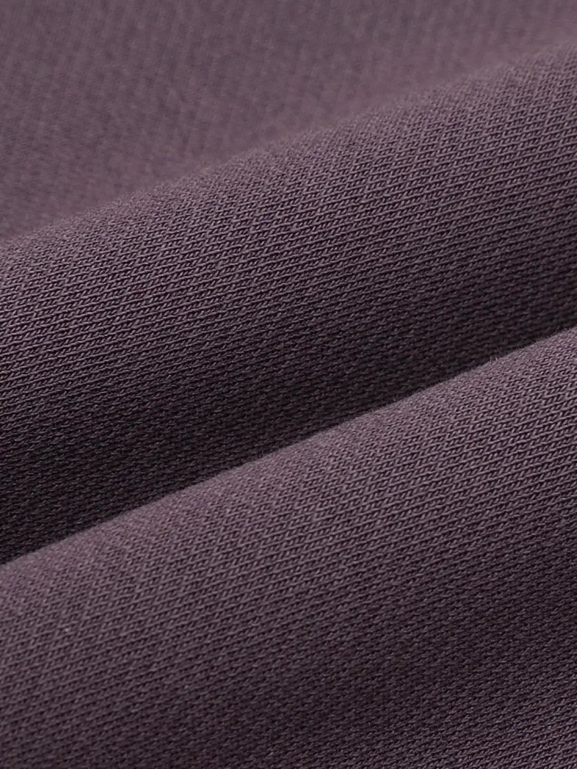 Ribbed Long Sleeve Crew Neck Cotton Blend Sweatshirt