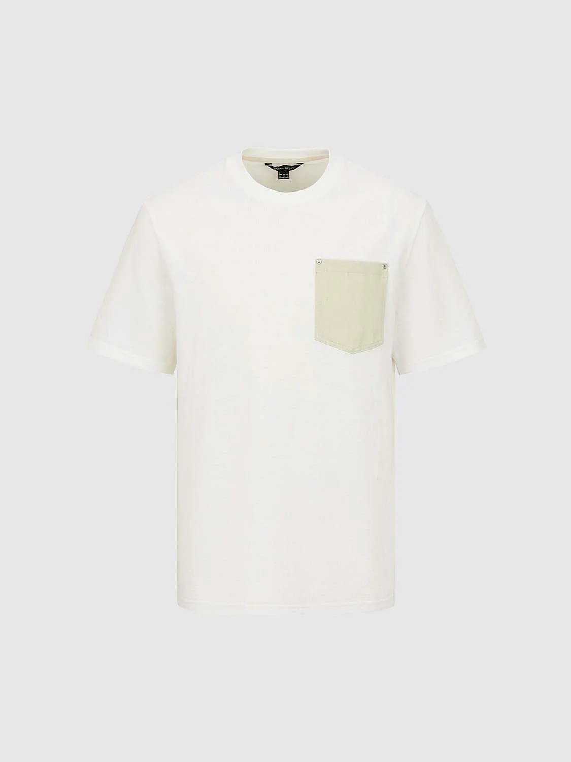 Round Neck Pocket Loose Fit Cotton Short Sleeve T-Shirt