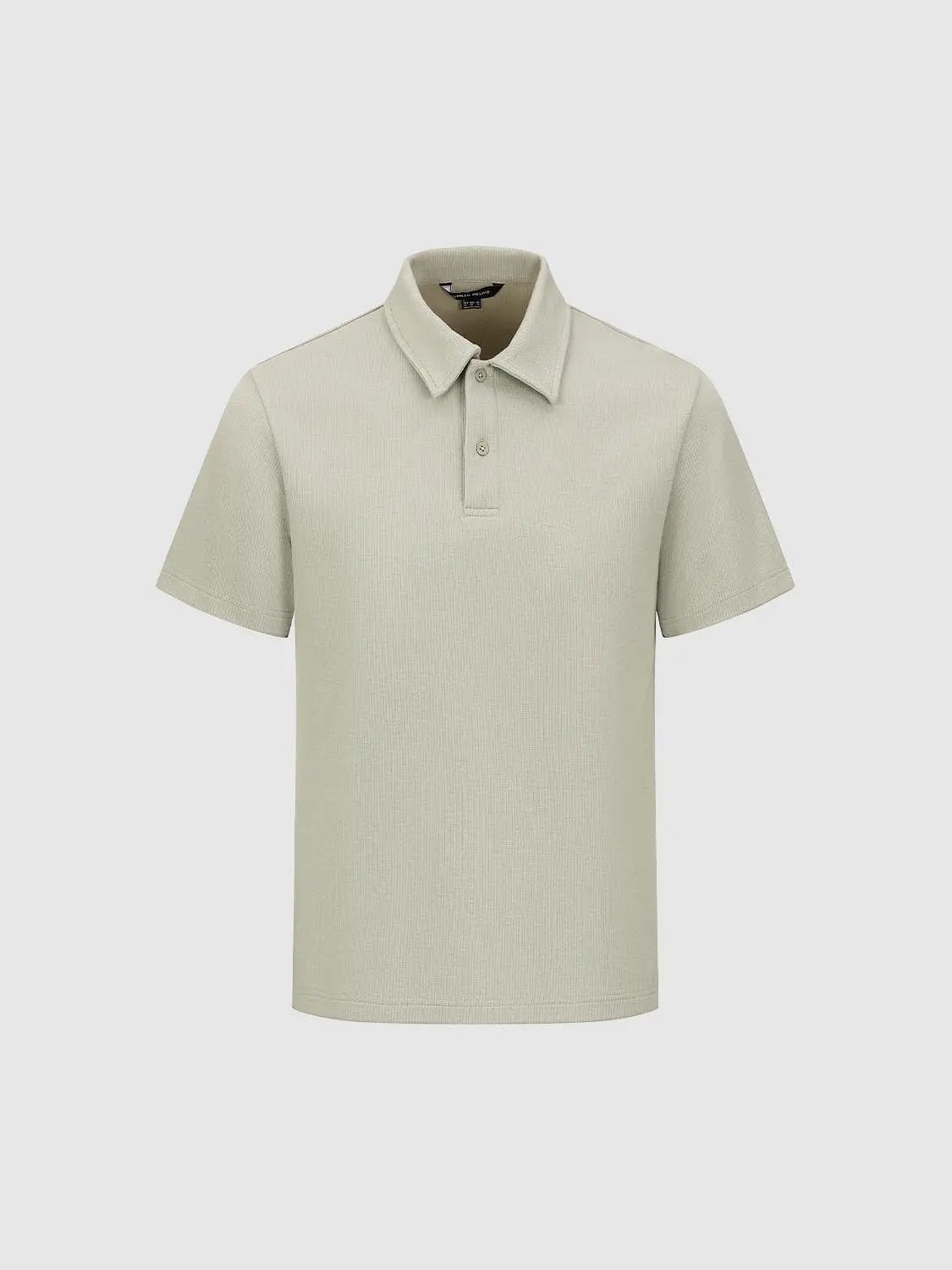 Textured Brushed Polo Cotton Blend Shirt