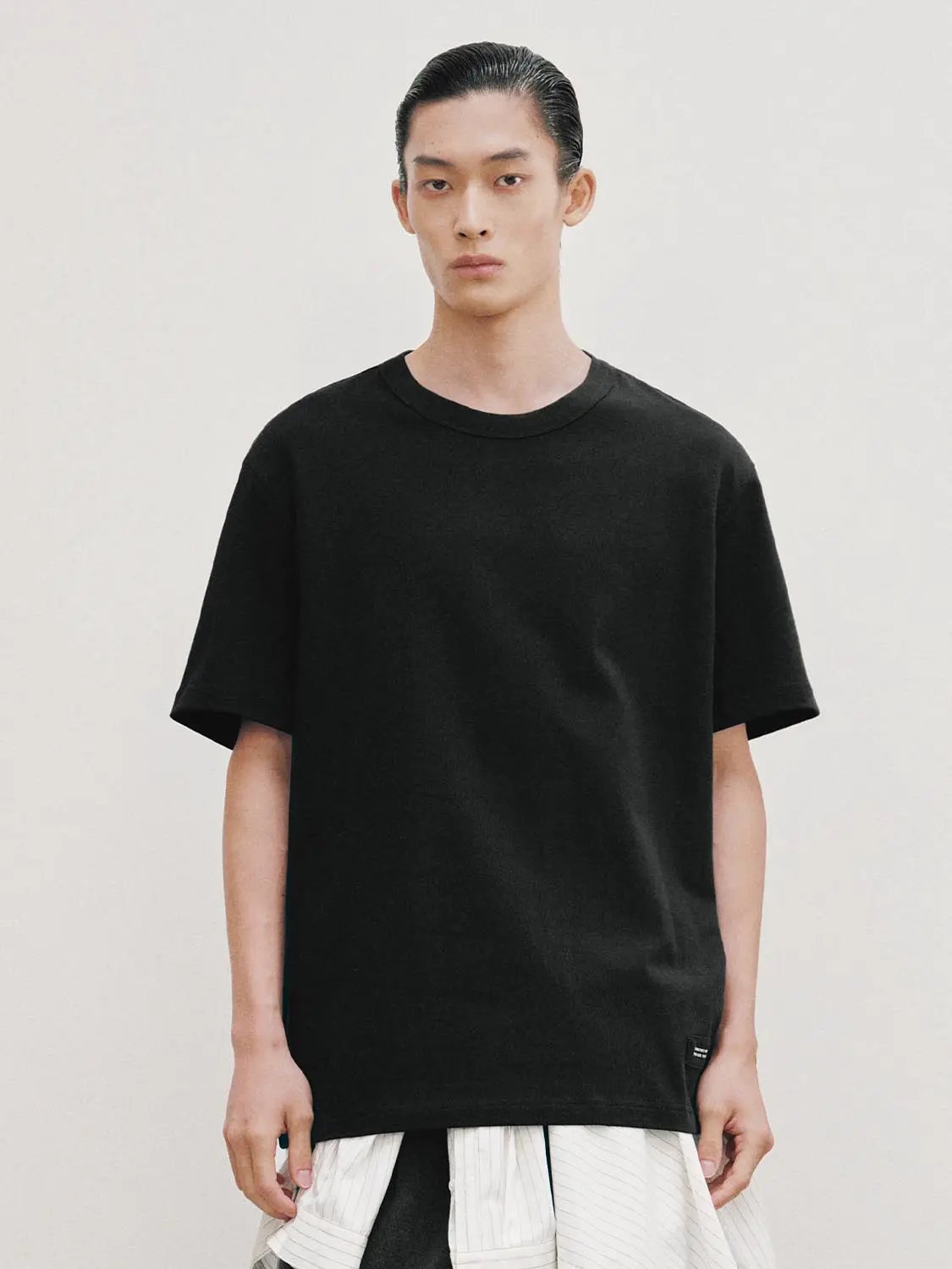 Oversized Crew Neck Short Sleeve Cotton T-Shirt