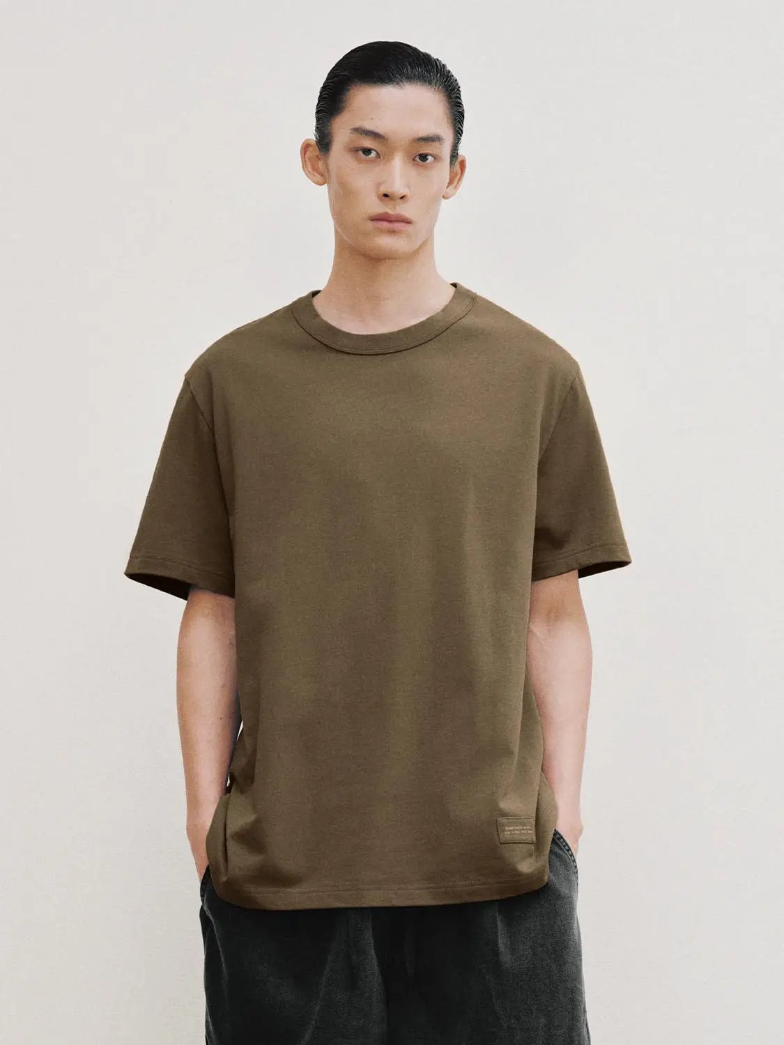 Oversized Crew Neck Short Sleeve Cotton T-Shirt