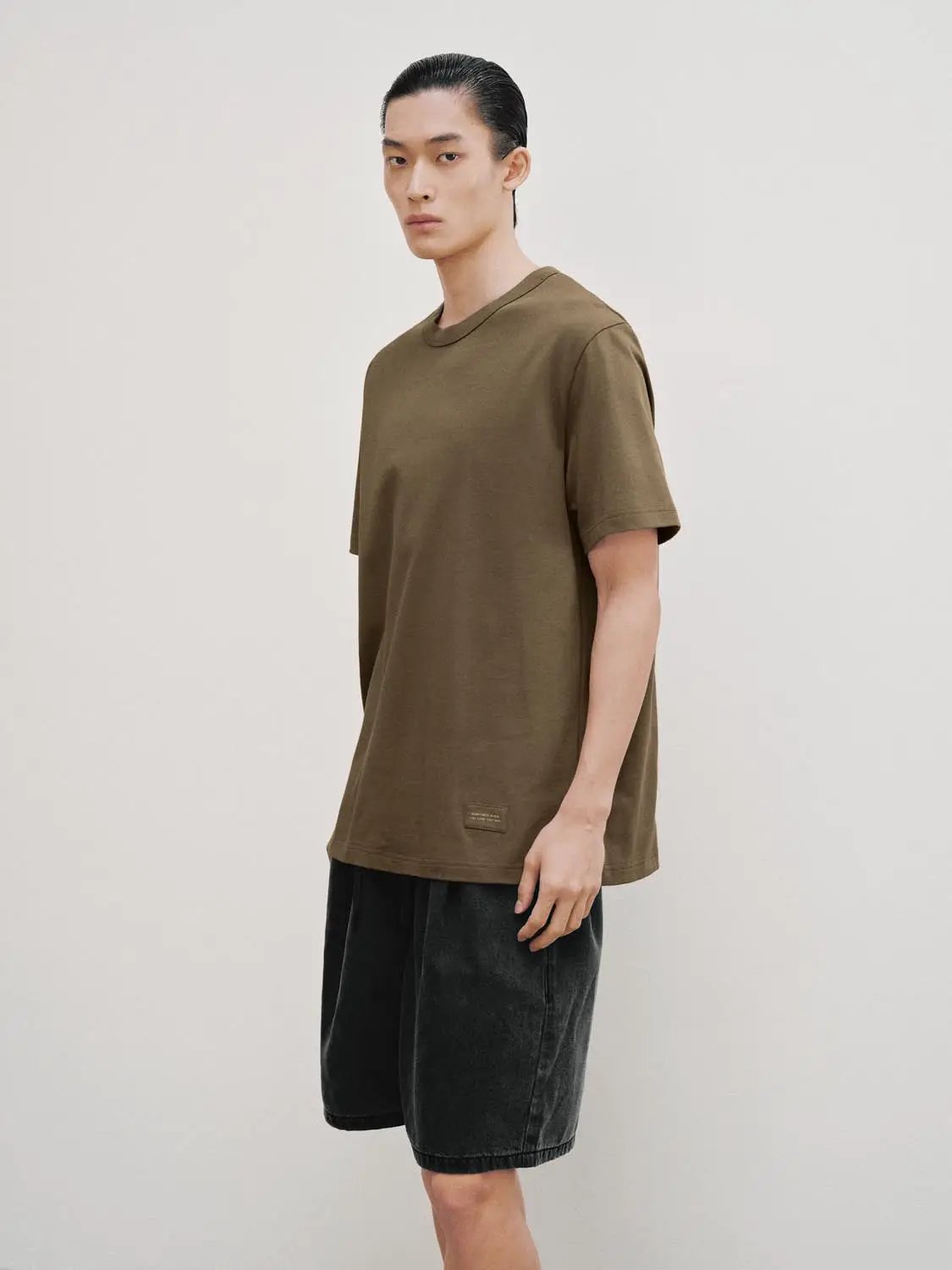 Oversized Crew Neck Short Sleeve Cotton T-Shirt