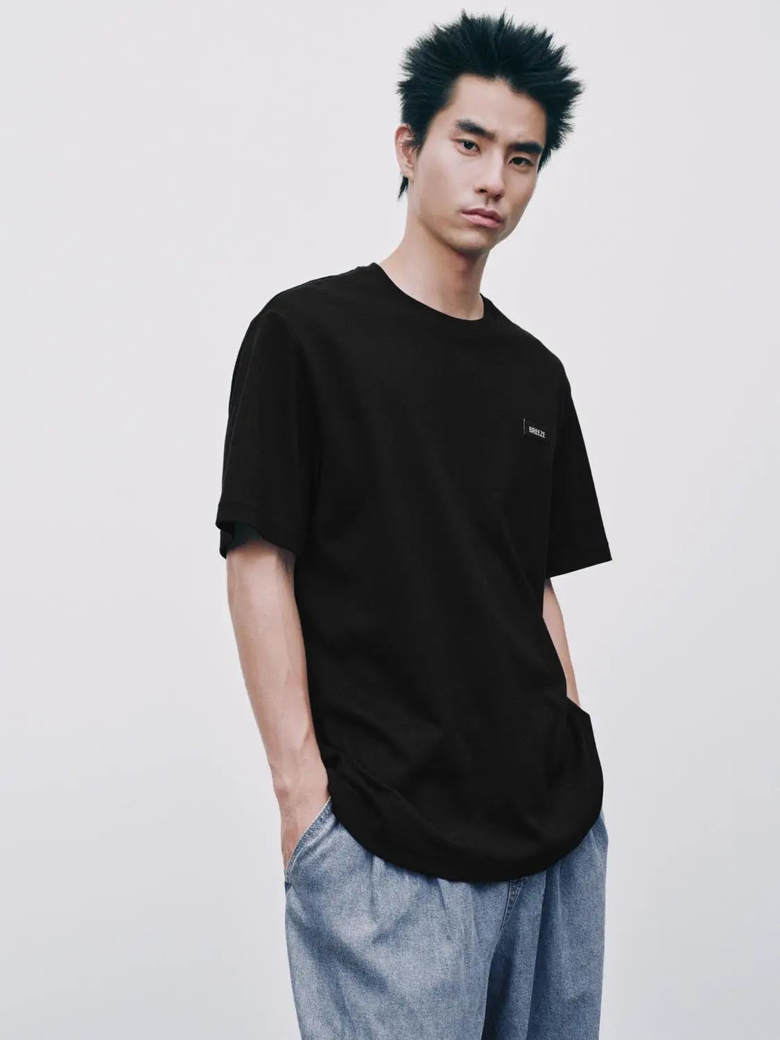 Oversized Crew Neck Short Sleeve Cotton T-Shirt