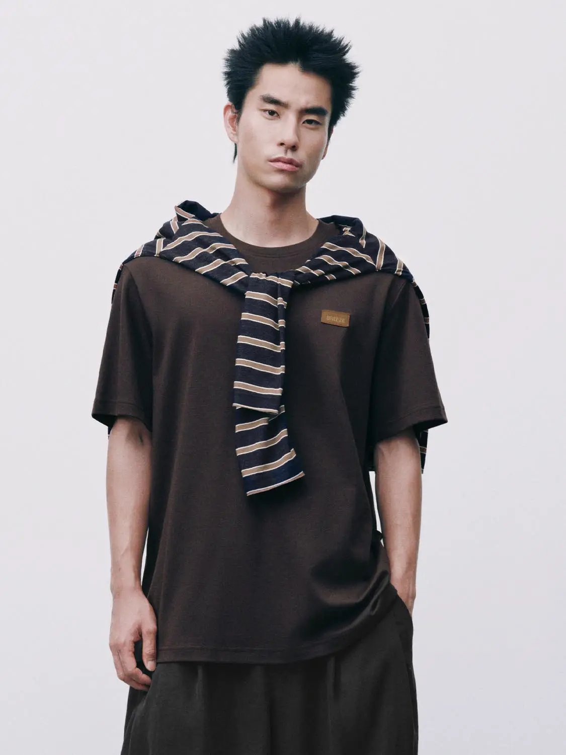 Oversized Crew Neck Short Sleeve Cotton T-Shirt