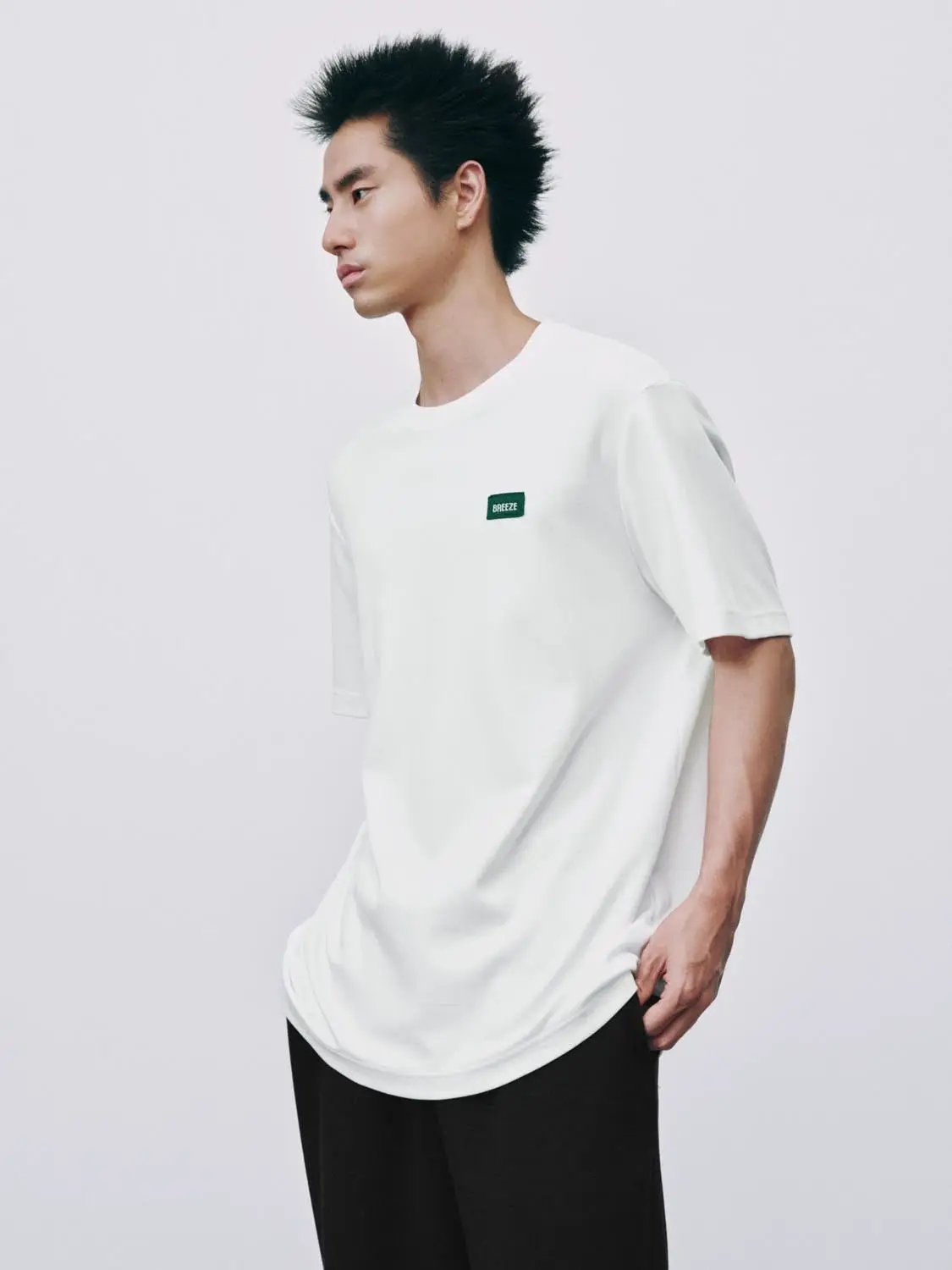 Oversized Crew Neck Short Sleeve Cotton T-Shirt