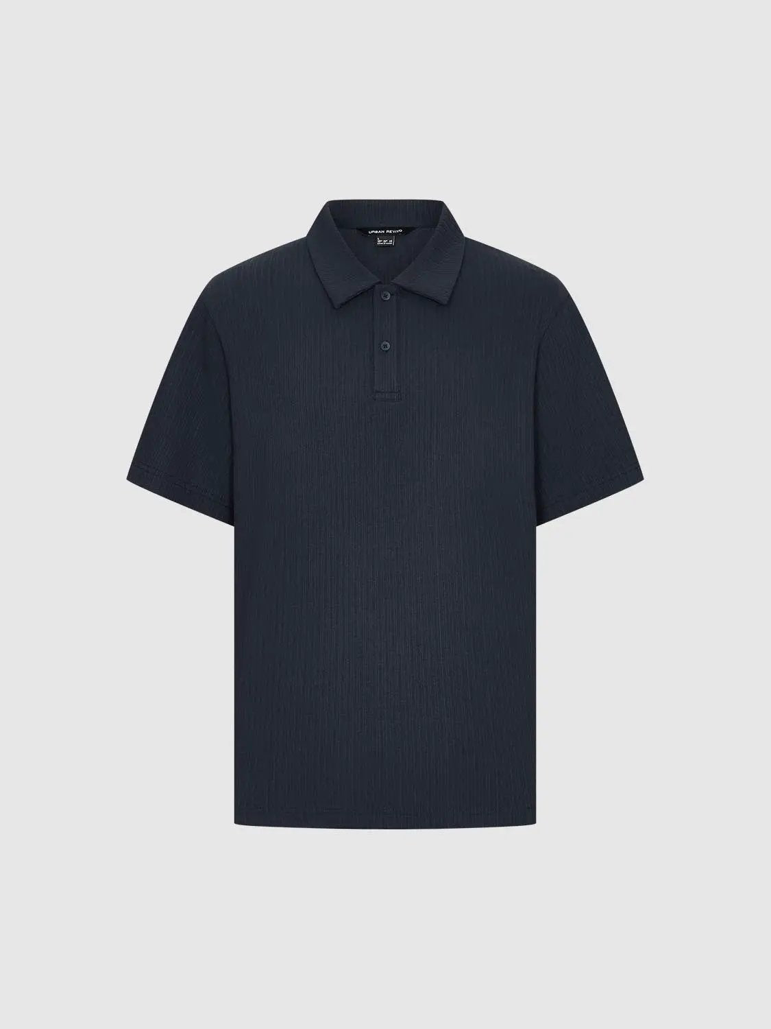 Ribbed Cotton Modal Polo Shirt