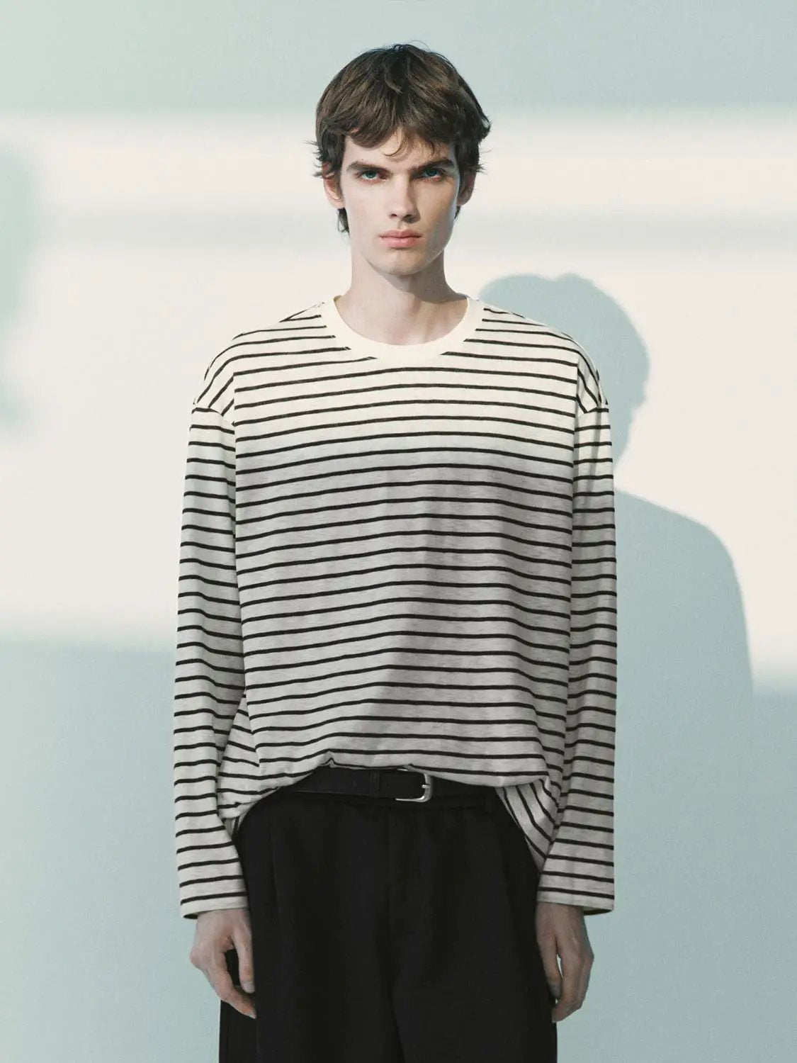 Regular Striped Long Sleeve Crew Neck T-Shirt