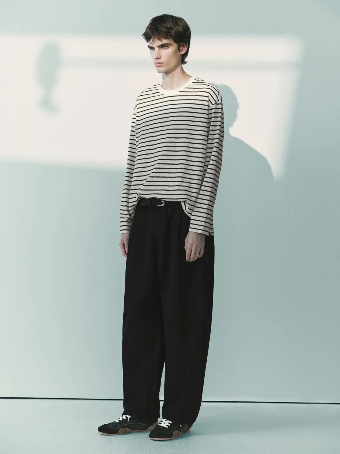 Regular Striped Long Sleeve Crew Neck T-Shirt