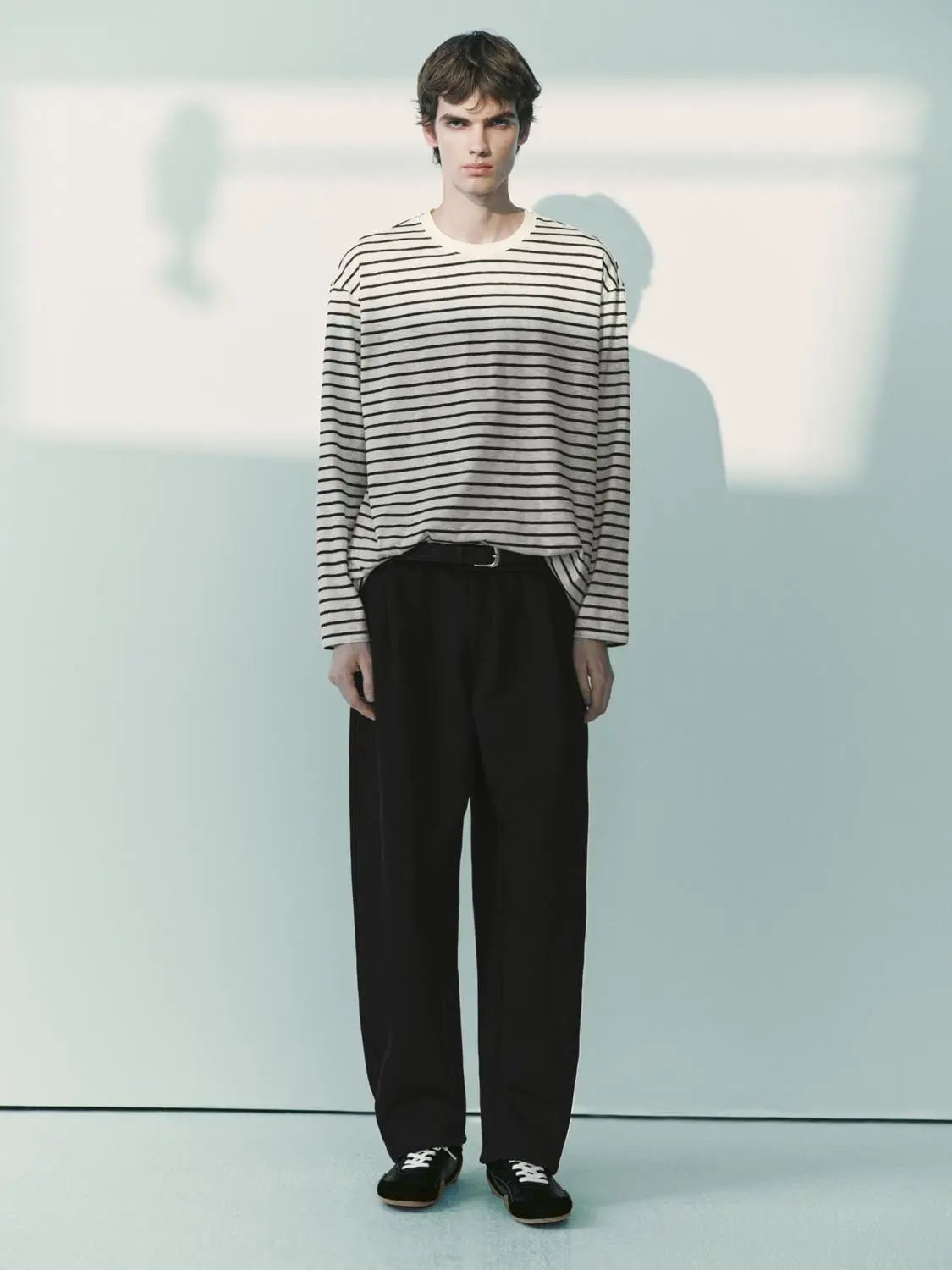 Regular Striped Long Sleeve Crew Neck T-Shirt