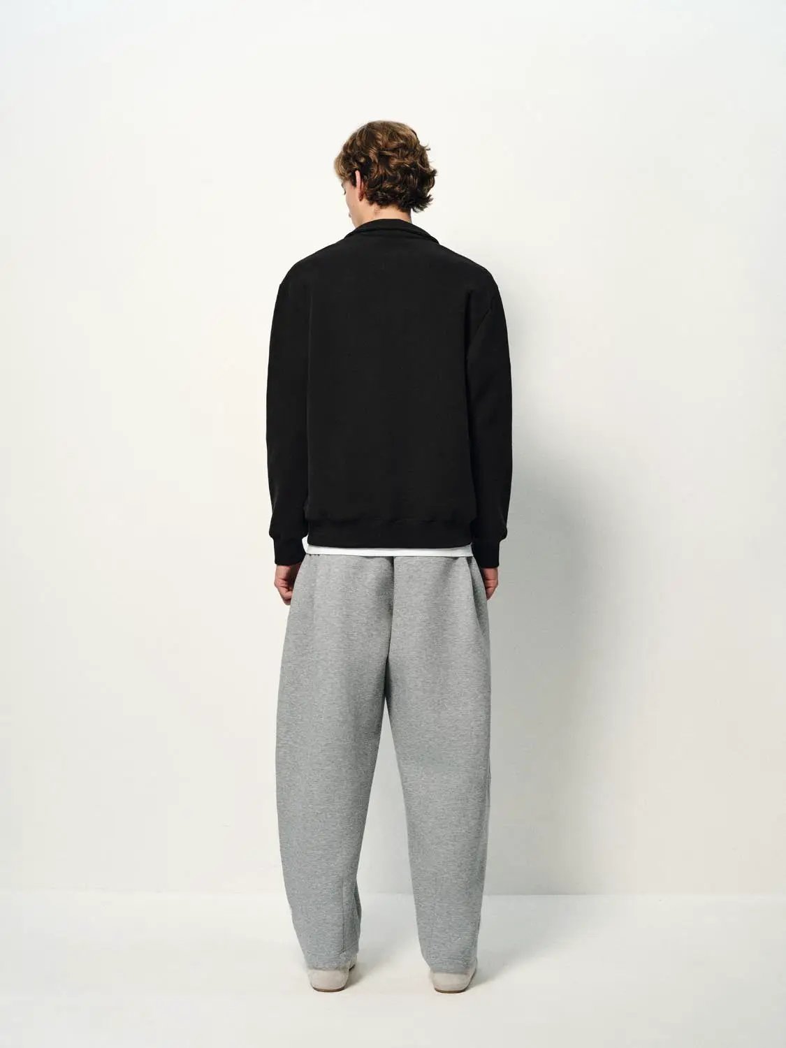 Half-Zip Collar Long Sleeve Sweatshirt