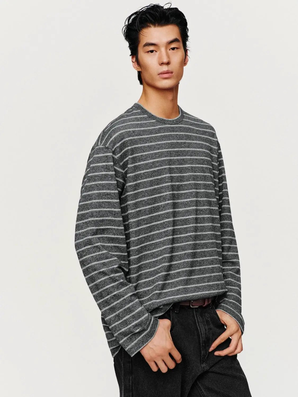 Striped Crew Neck Long Sleeve T-Shirt