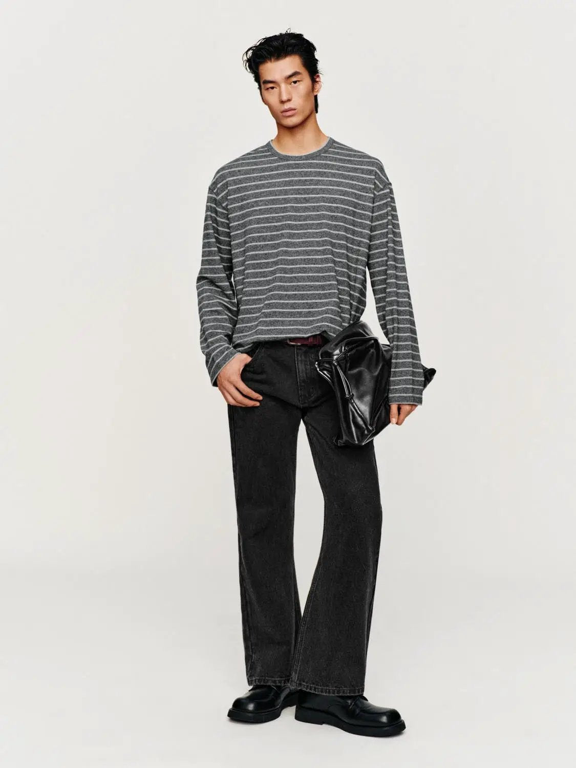 Striped Crew Neck Long Sleeve T-Shirt
