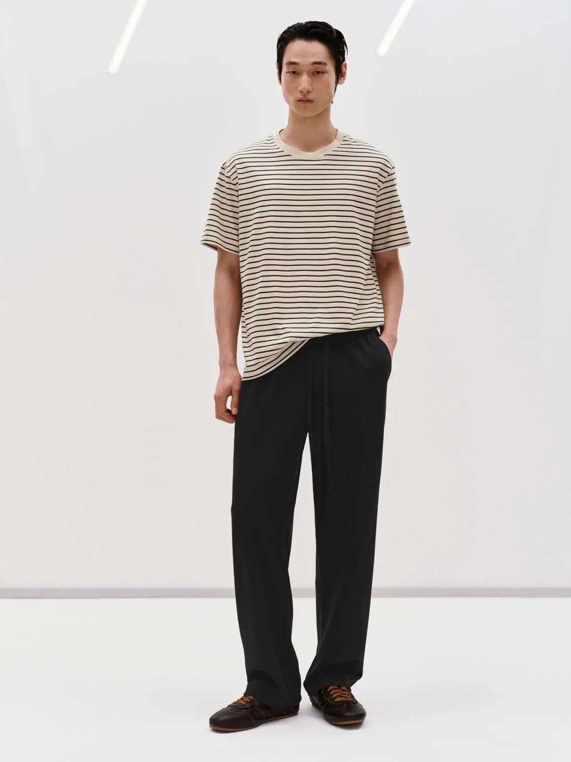 Drawstring Waist Wide-leg Pants