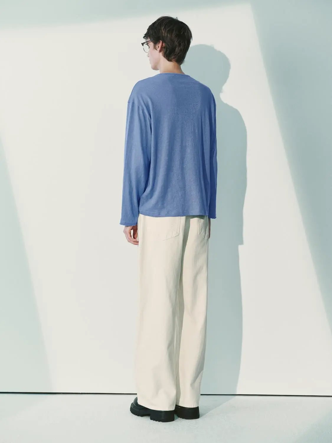 Mid-rise Relaxed Cotton Wide-leg Pants