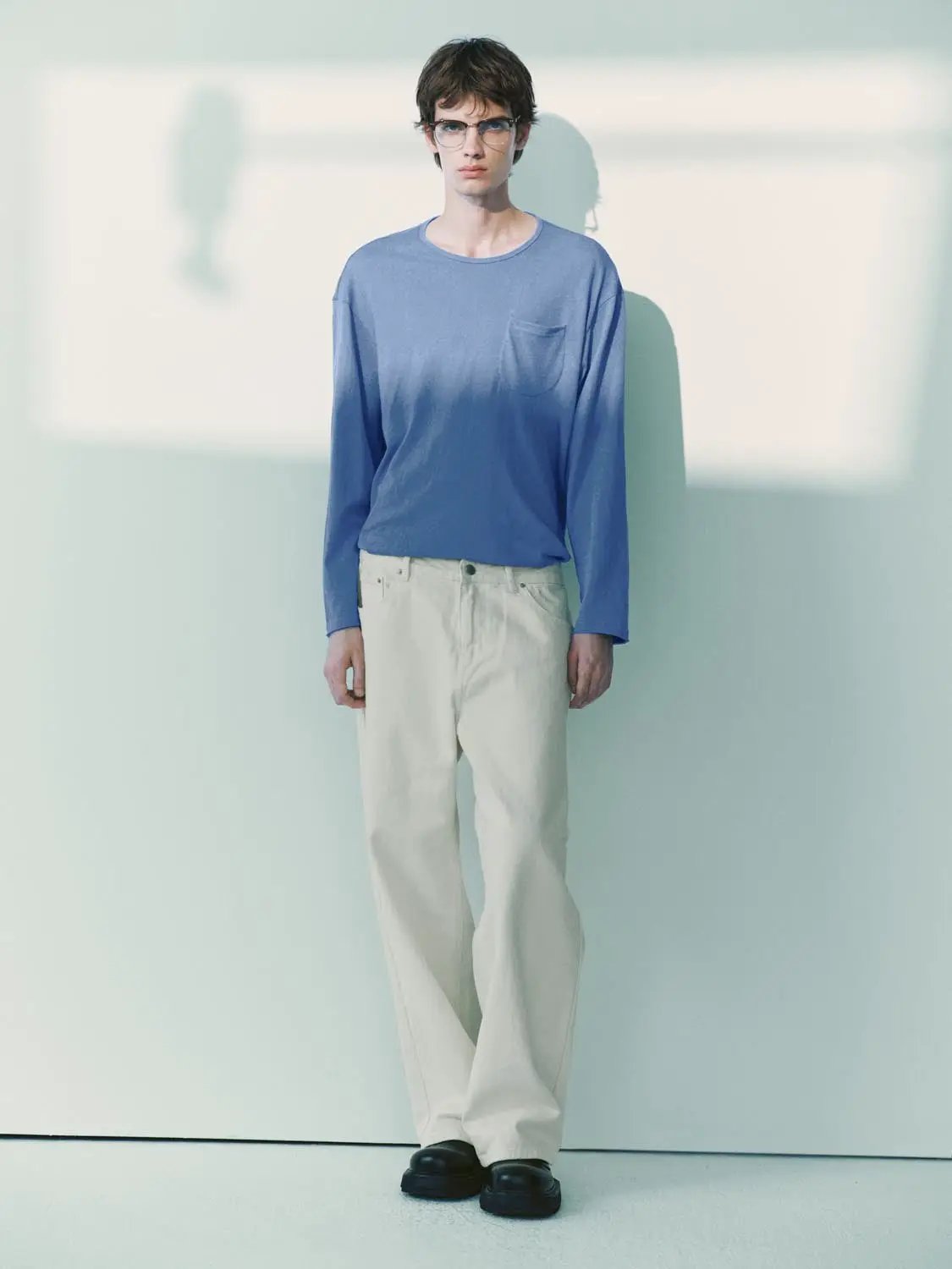 Mid-rise Relaxed Cotton Wide-leg Pants