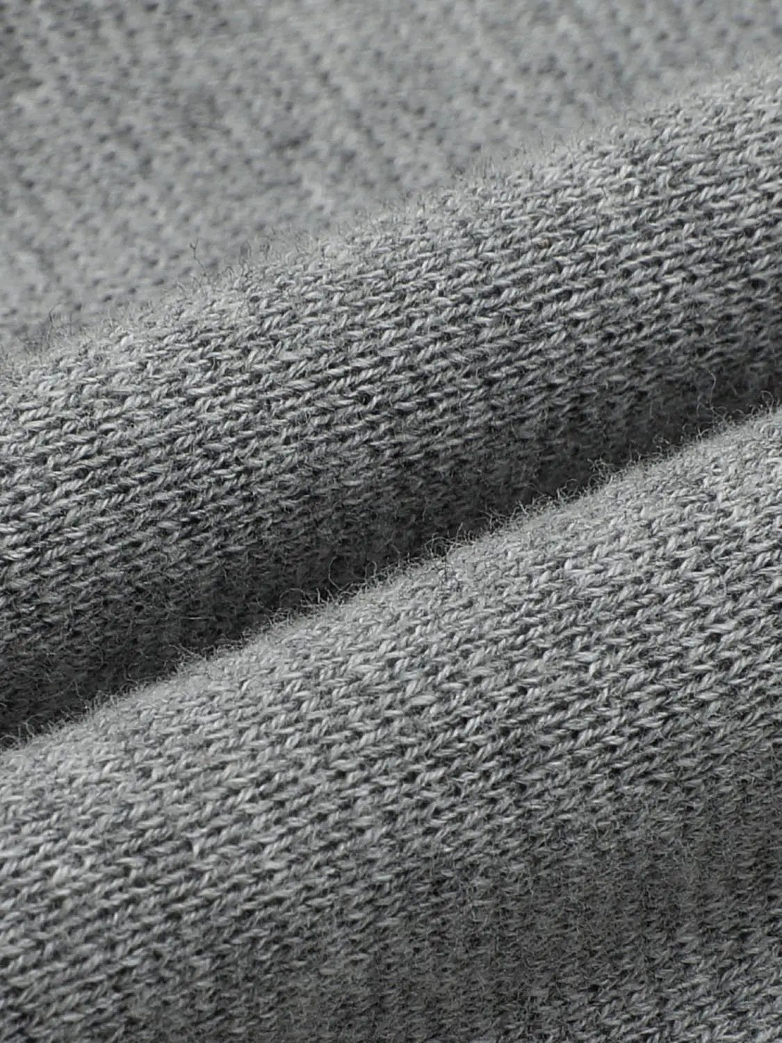 Knit Ribbed Hem Zip Neck Short Sleeve Cotton Shirt