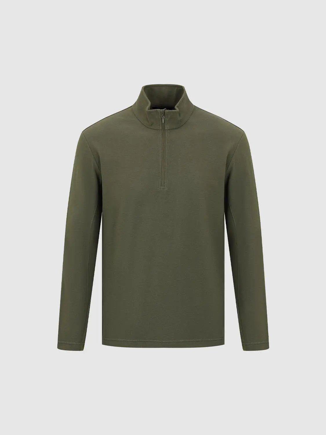 Quarter-zip Mock Neck Long Sleeve Sweatshirt