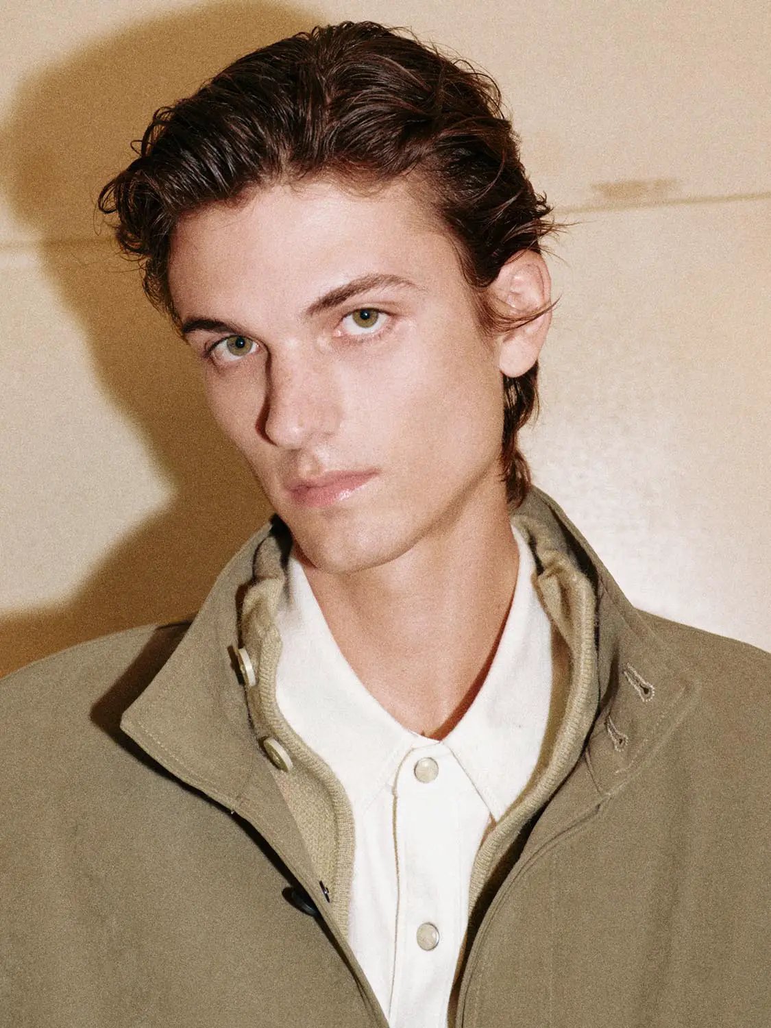 Textured Stand Collar Long Sleeve Jacket