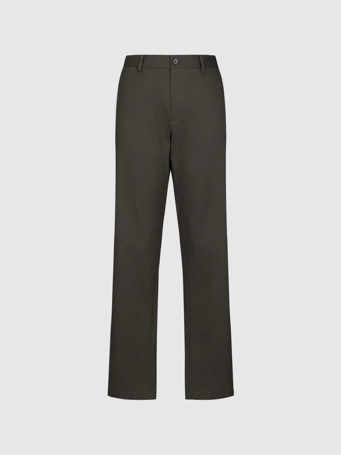 Regular Tailored Straight Leg Cotton Pants