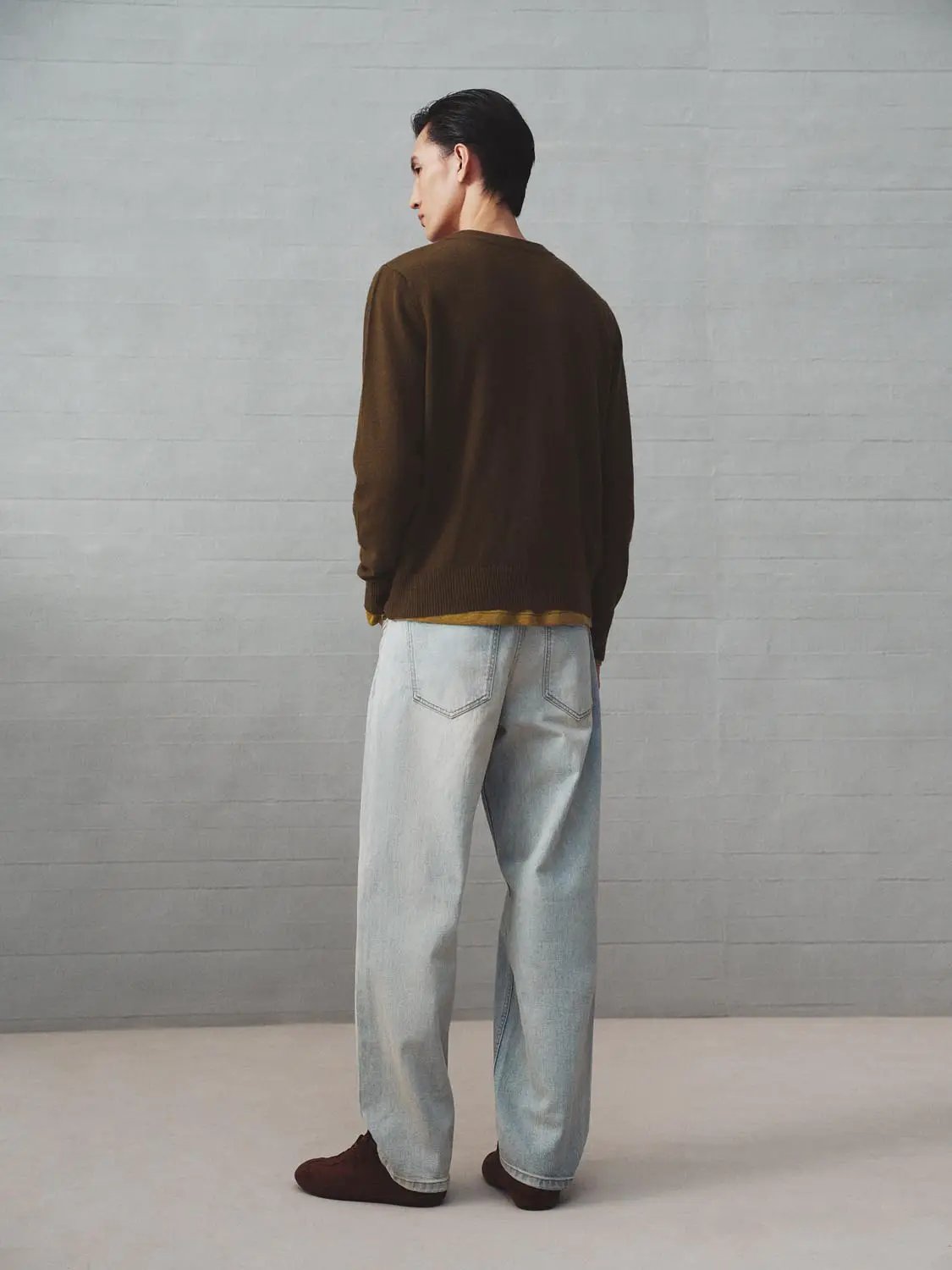 Long Sleeve Ribbed Front Button Knit Top