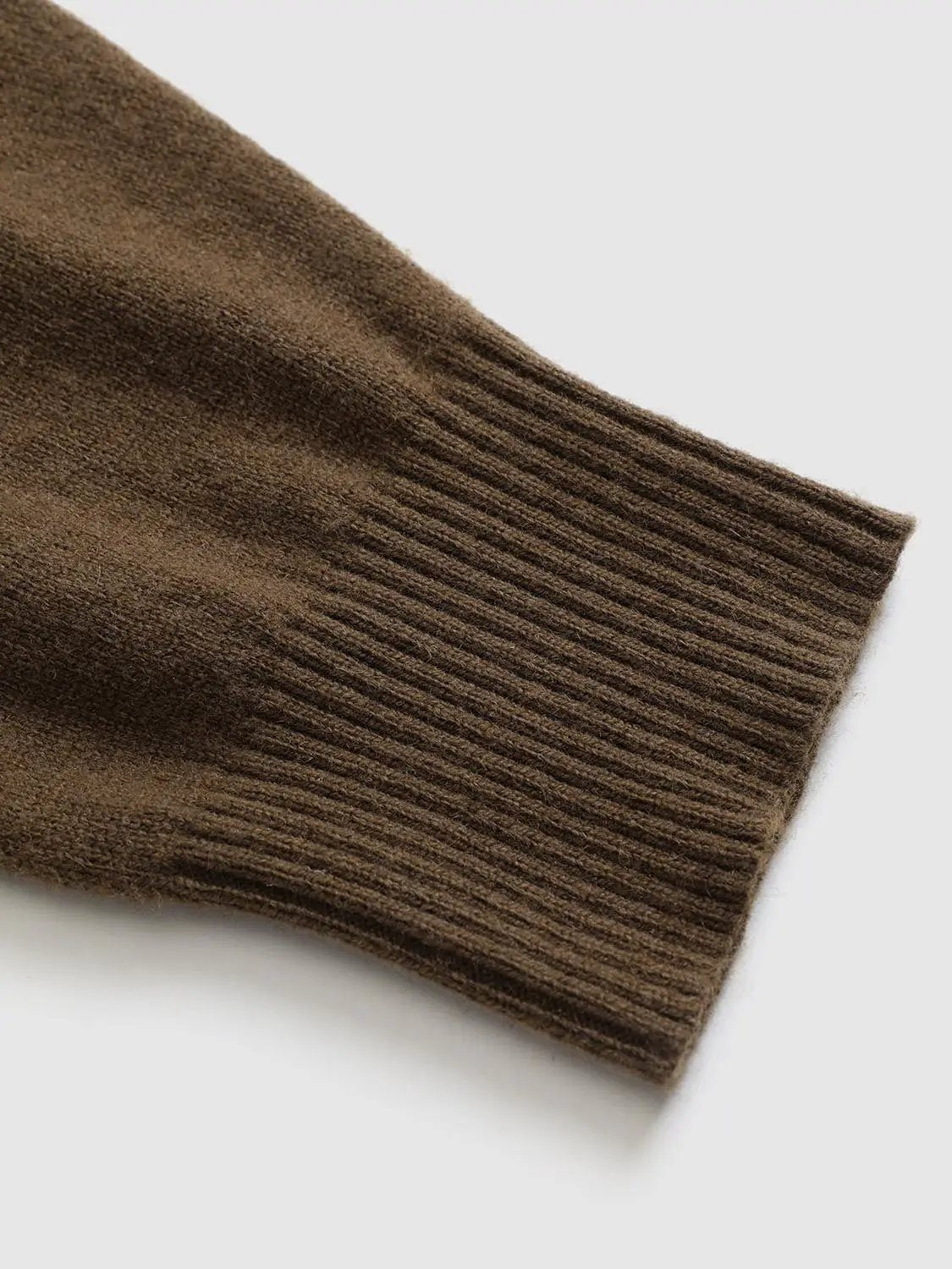 Long Sleeve Ribbed Front Button Knit Top