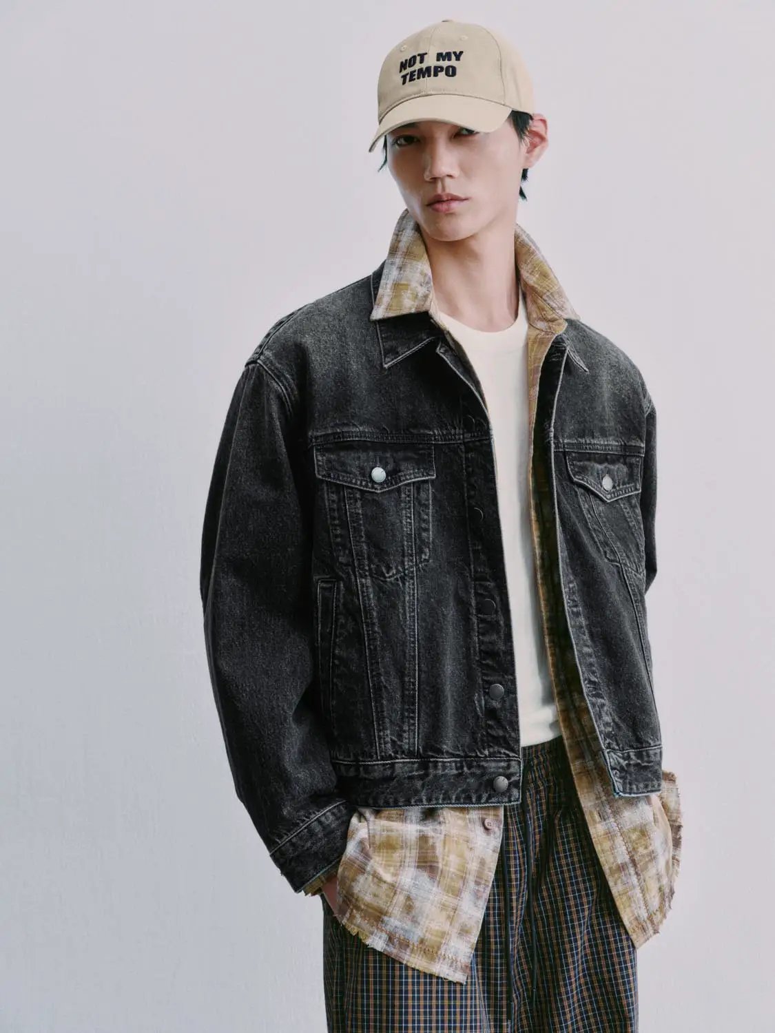 Faded Wash Cotton Long Sleeve Denim Jacket