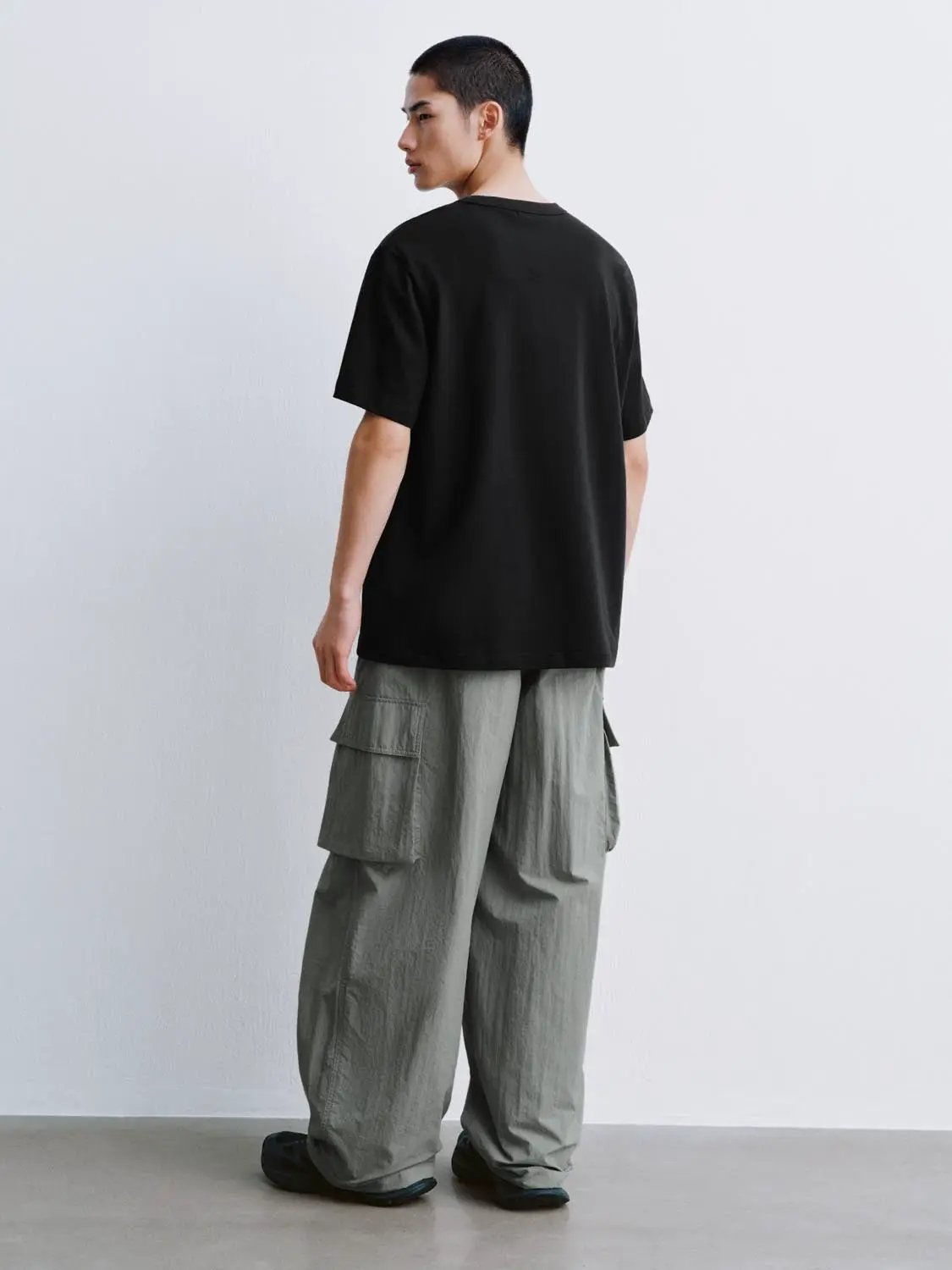 Crew Neck Burger Patch Loose Fit Cotton Short Sleeve T-Shirt