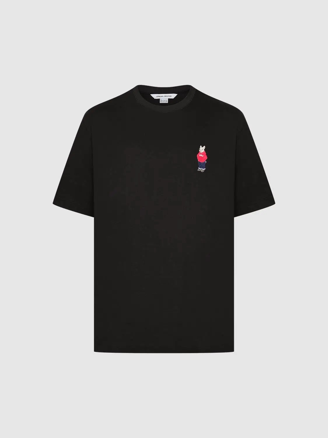 Printed Embroidered Mascot Cotton T-Shirt