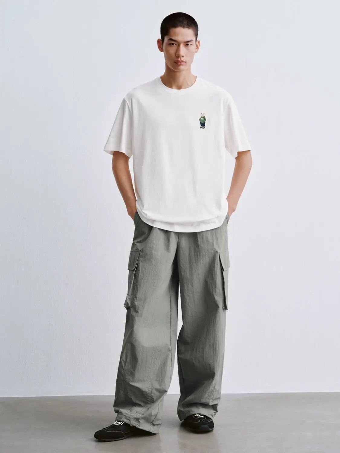 Printed Embroidered Mascot Cotton T-Shirt