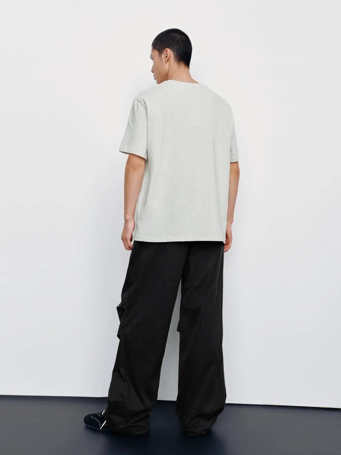 Embroidered Oversized Crew Neck Short Sleeve Cotton T-shirt