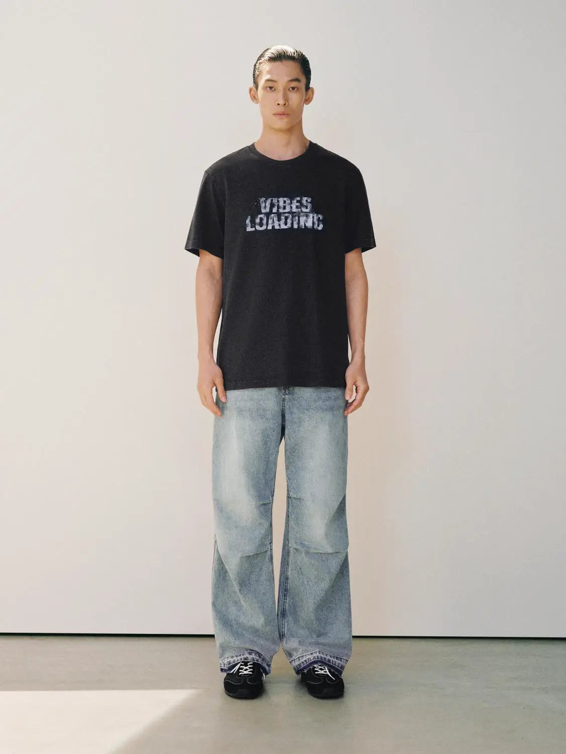 Printed Oversized Crew Neck Short Sleeve Cotton T-Shirt