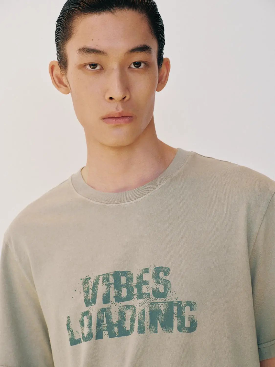 Printed Oversized Crew Neck Short Sleeve Cotton T-Shirt