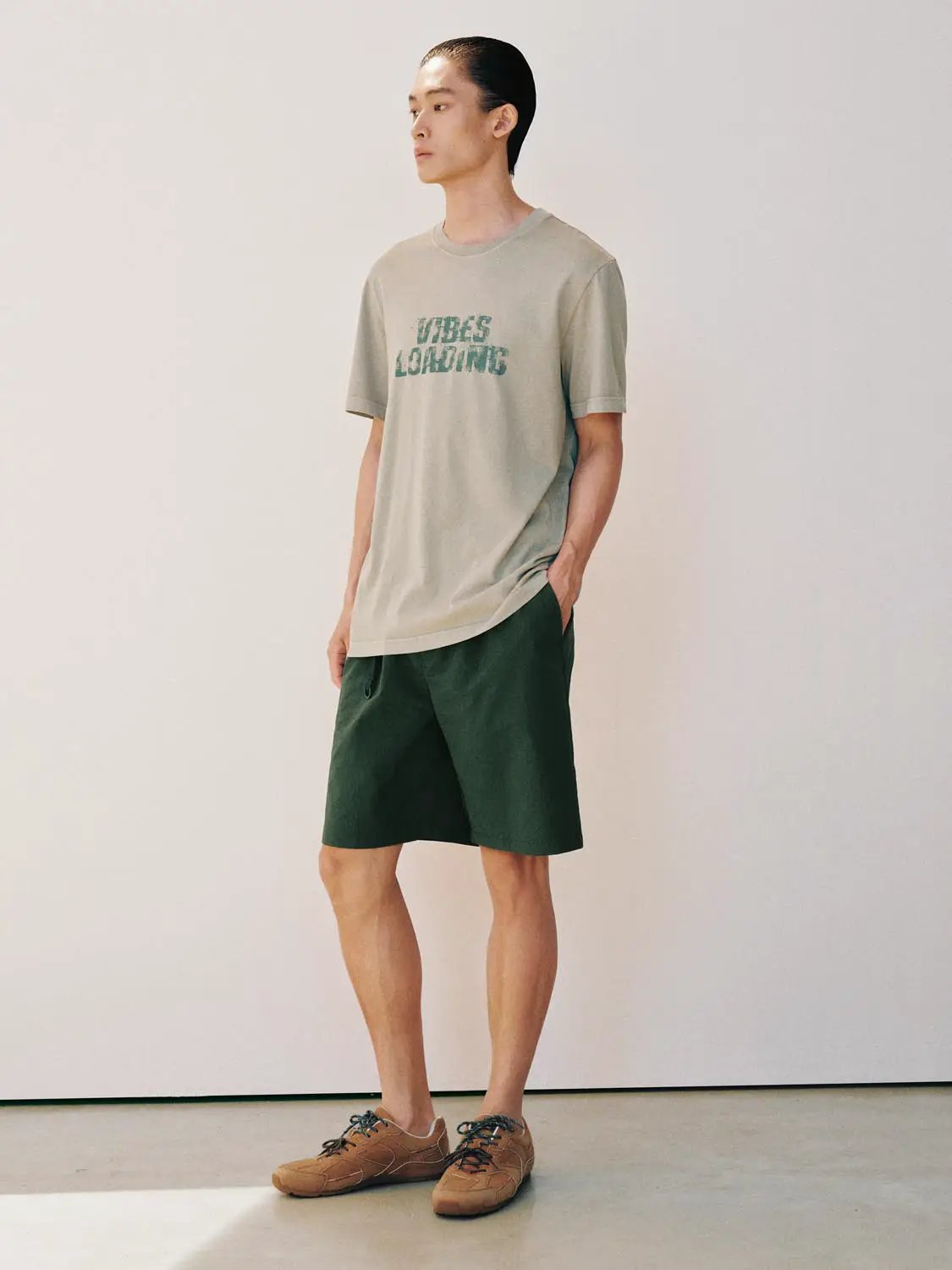 Printed Oversized Crew Neck Short Sleeve Cotton T-Shirt