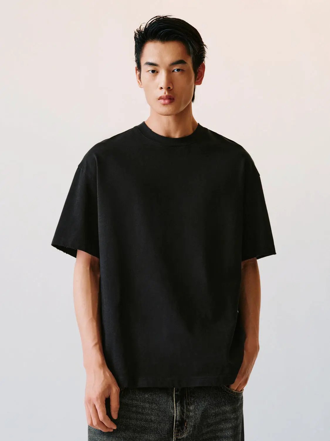 Oversized Boxy Cotton Crew Neck Relaxed T-shirt