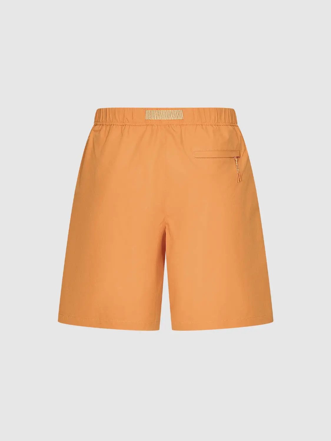 Belted Front Pocketed Stretch Relaxed Shorts