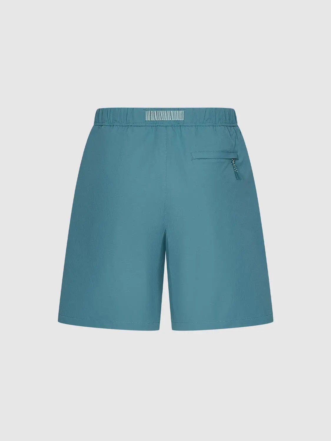 Belted Front Pocketed Stretch Relaxed Shorts