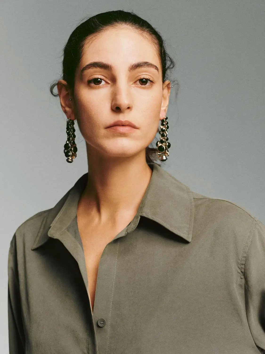 Long Sleeve Shirt Collar Regular Fit Asymmetric Hem Shirt