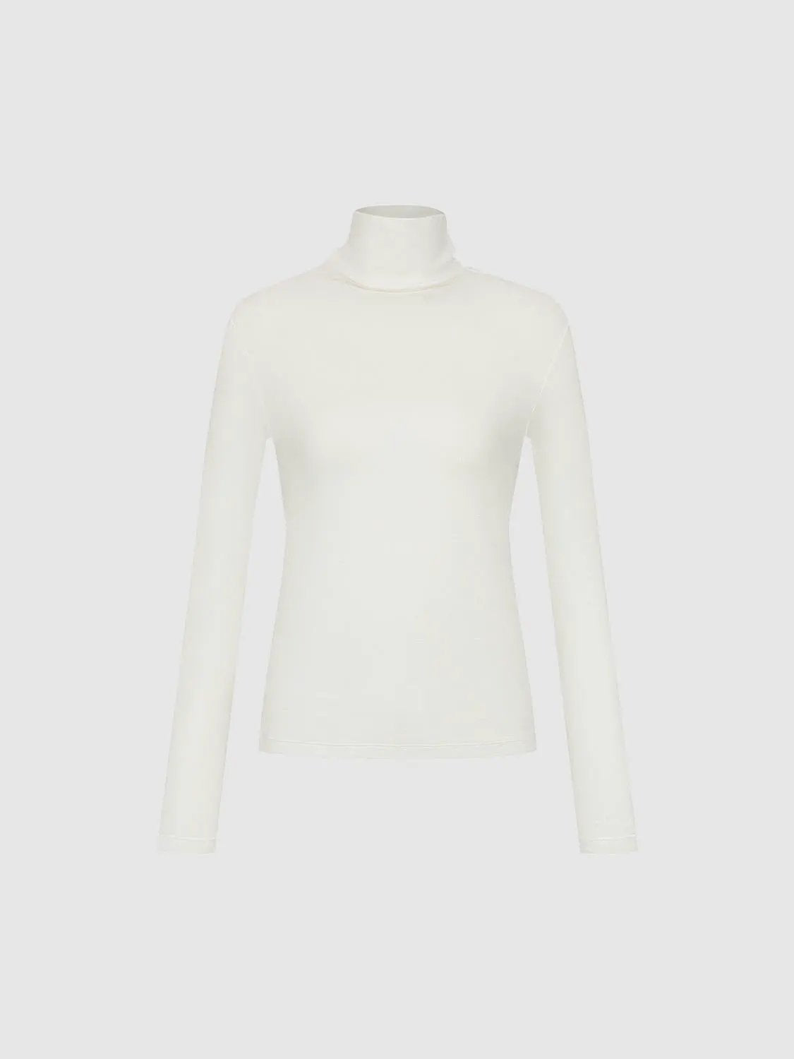 Thin Slim Mock Neck Long Sleeve T-Shirt