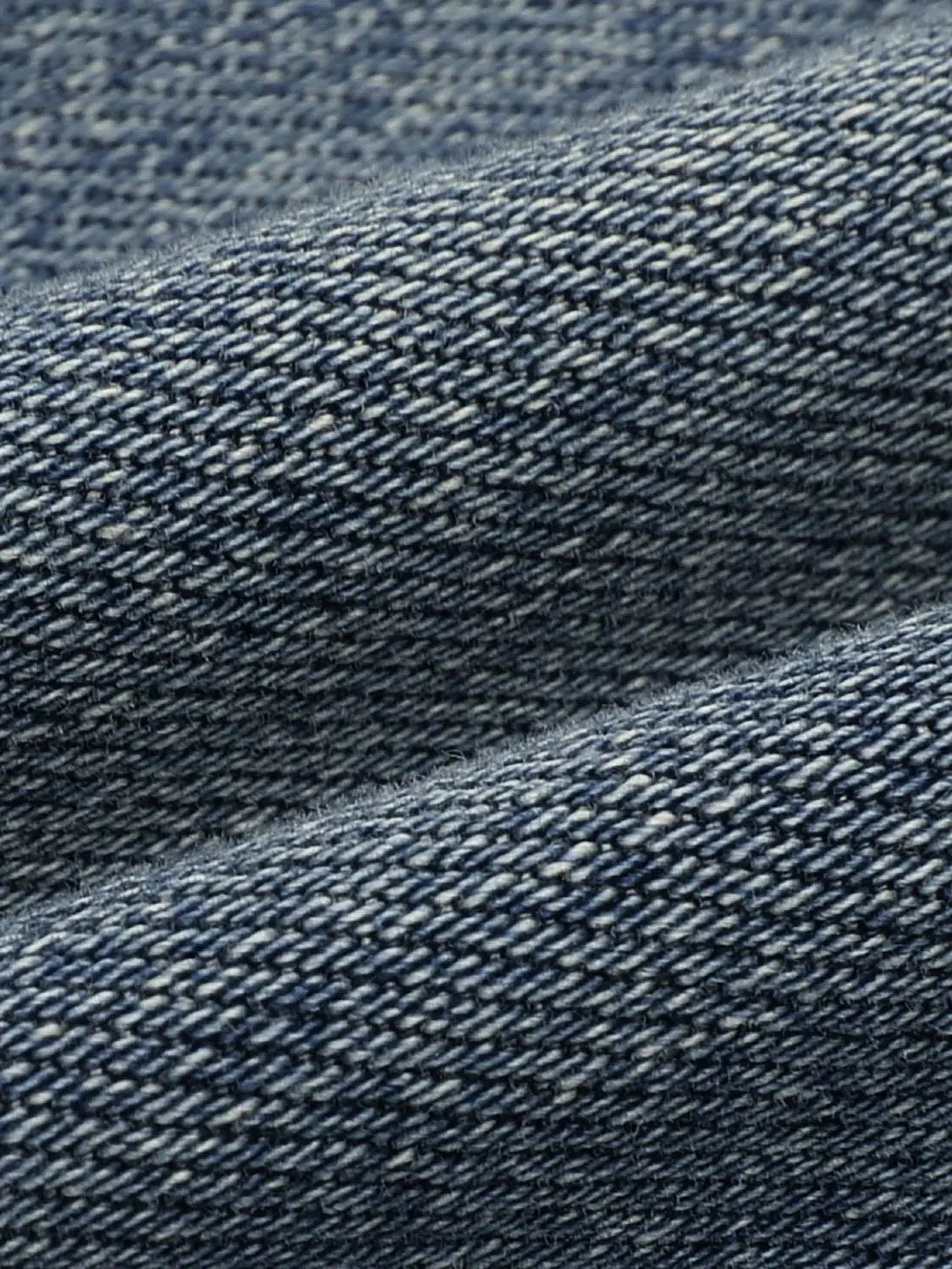 Medium Wash Wide-Leg Subtle Fade Cotton Jeans