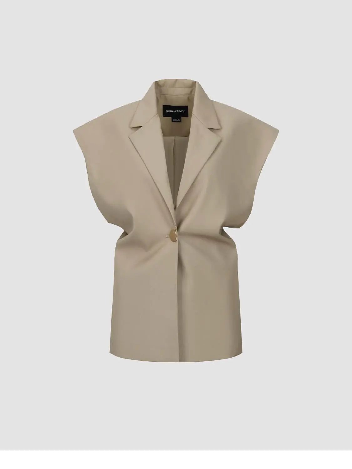Polyester-Viscose Blend Notched Lapels Waistcoat