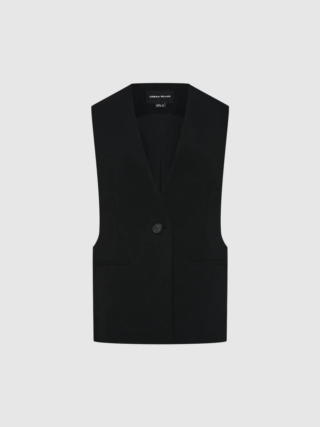 Sleeveless Single Button Vest