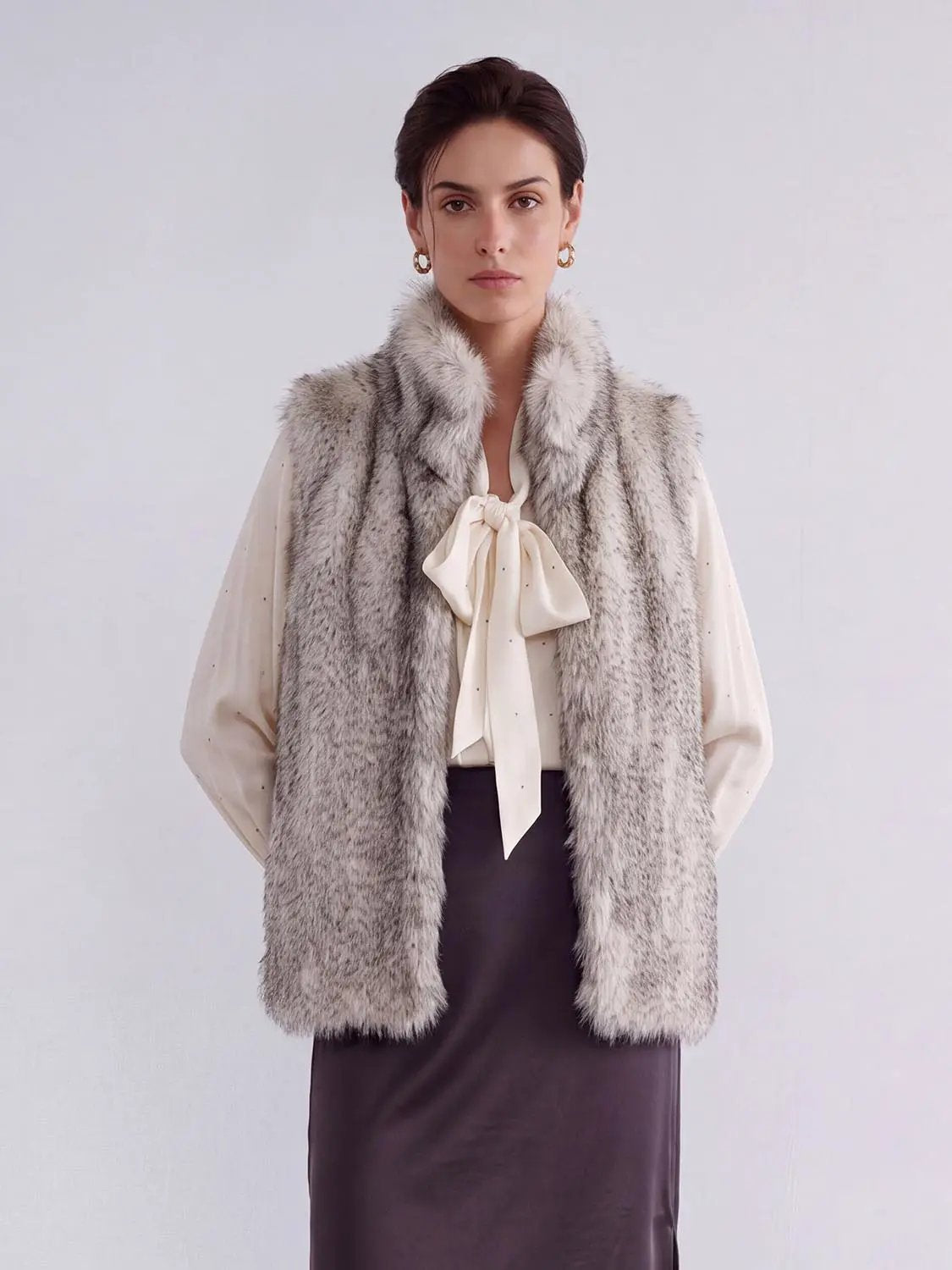Sleeveless Faux Fur Jackets