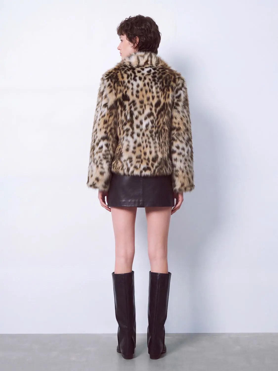 Leopard Print Faux Fur Coats