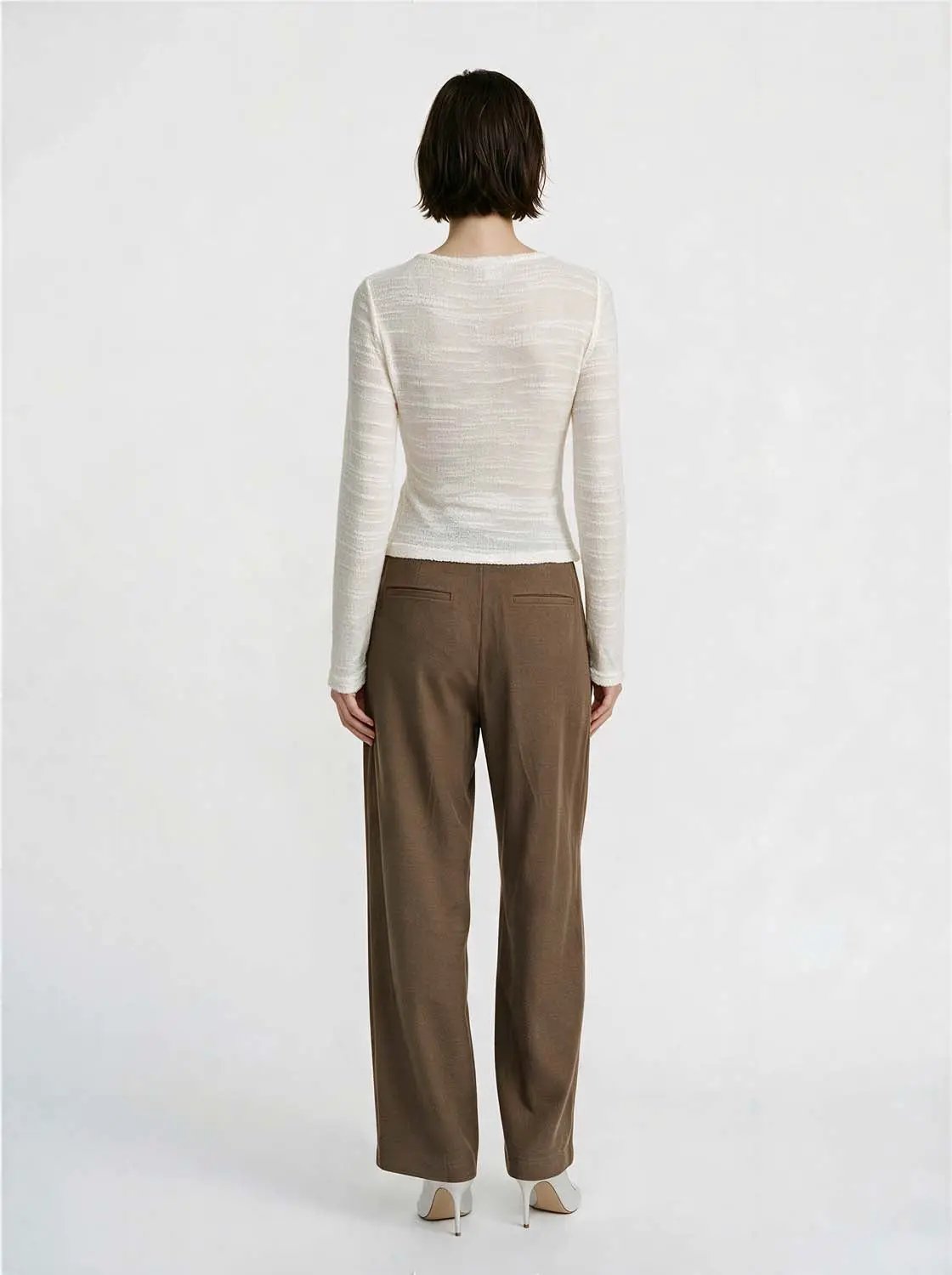 Textured Long Sleeve Button Front Knit Cardigan