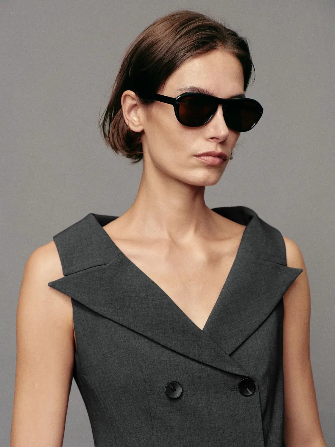 Double-breasted Tailored Sleeveless Vest