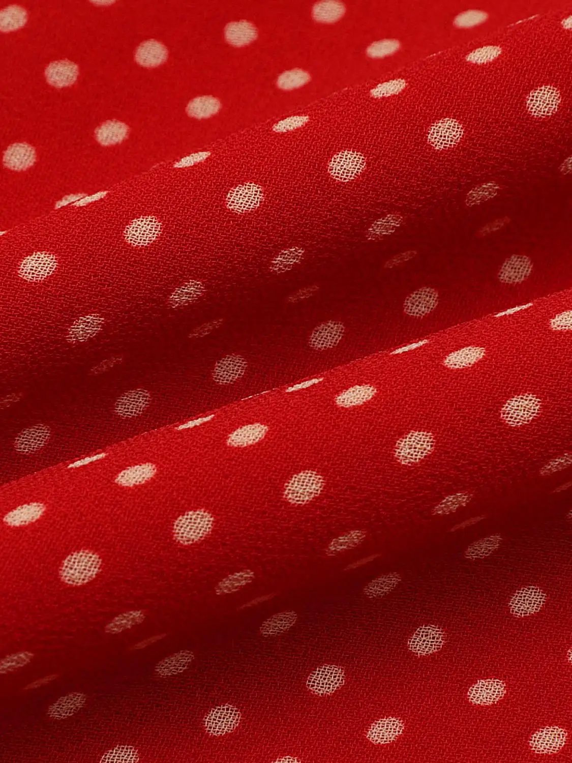 Polka Dot Ruffled Hem Mermaid Midi Skirt