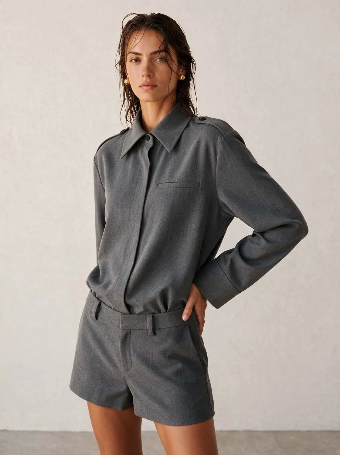 Stretch Seam Detailing Jumpsuit